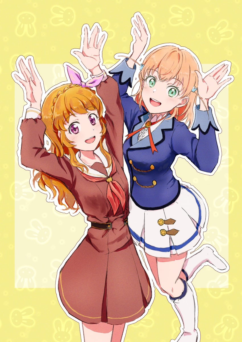 hinoshita kaho and ozora akari (love live! and 2 more) drawn by jungle_zzz