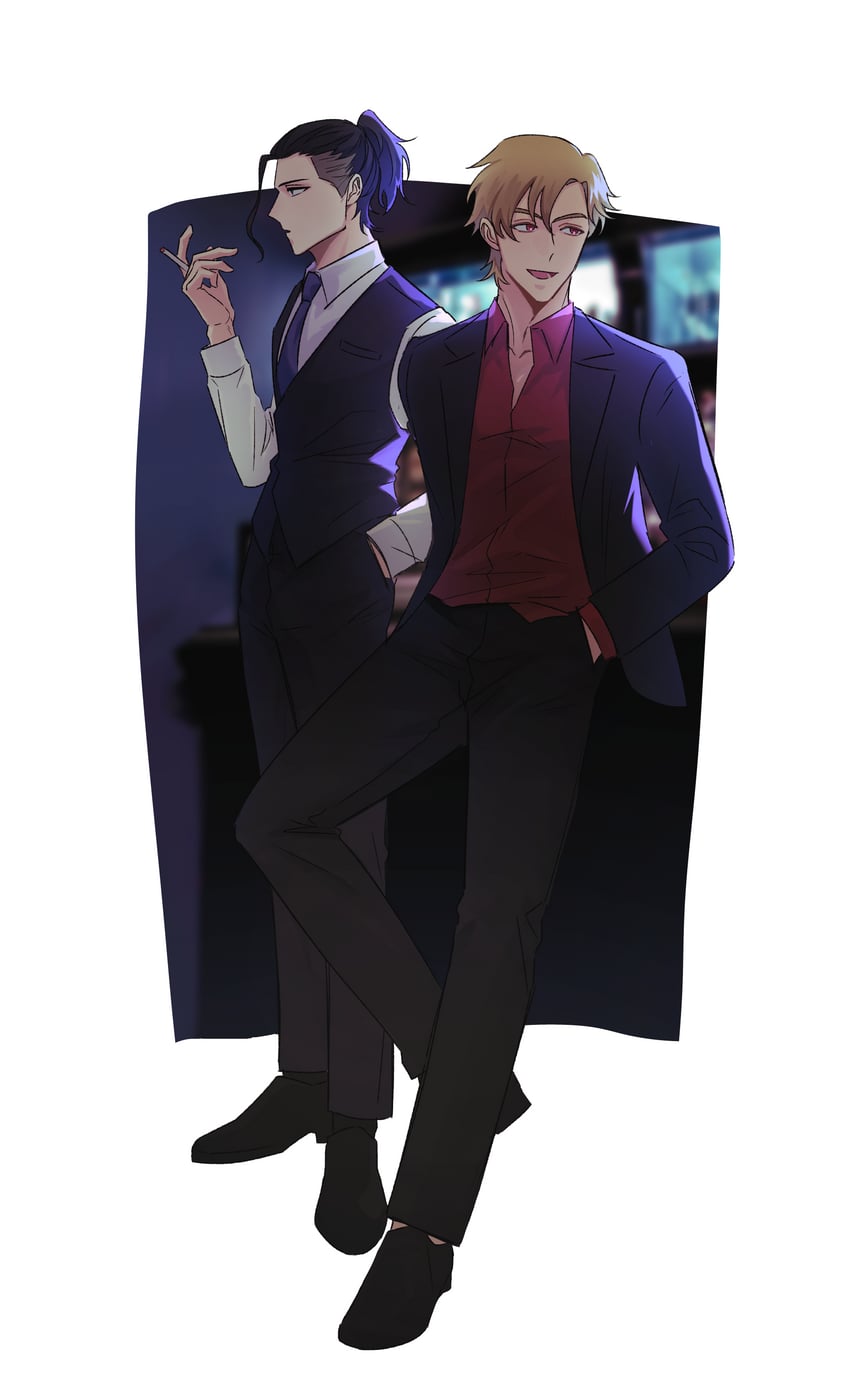 suwa rei and kurusu kazuki (buddy daddies) drawn by vs12_25