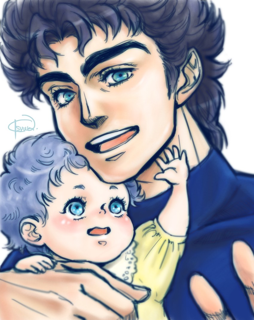 jonathan joestar and george joestar ii (jojo no kimyou na bouken and 1 more) drawn by kamata_yu-ki