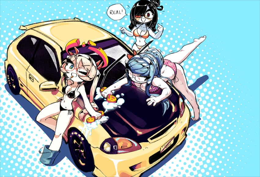 yume, type r, and shimeyo (original) drawn by birdblitz