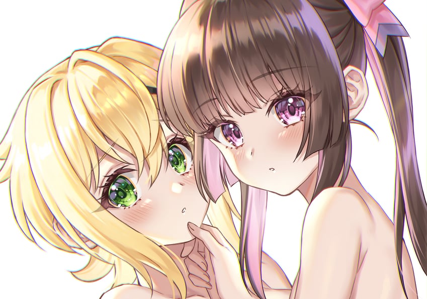 akatsuki kirika and tsukuyomi shirabe (senki zesshou symphogear) drawn by yuuheisyoujyo