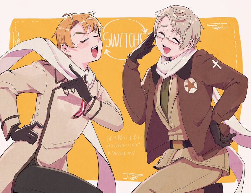 america and russia (axis powers hetalia) drawn by pcpc_onaka
