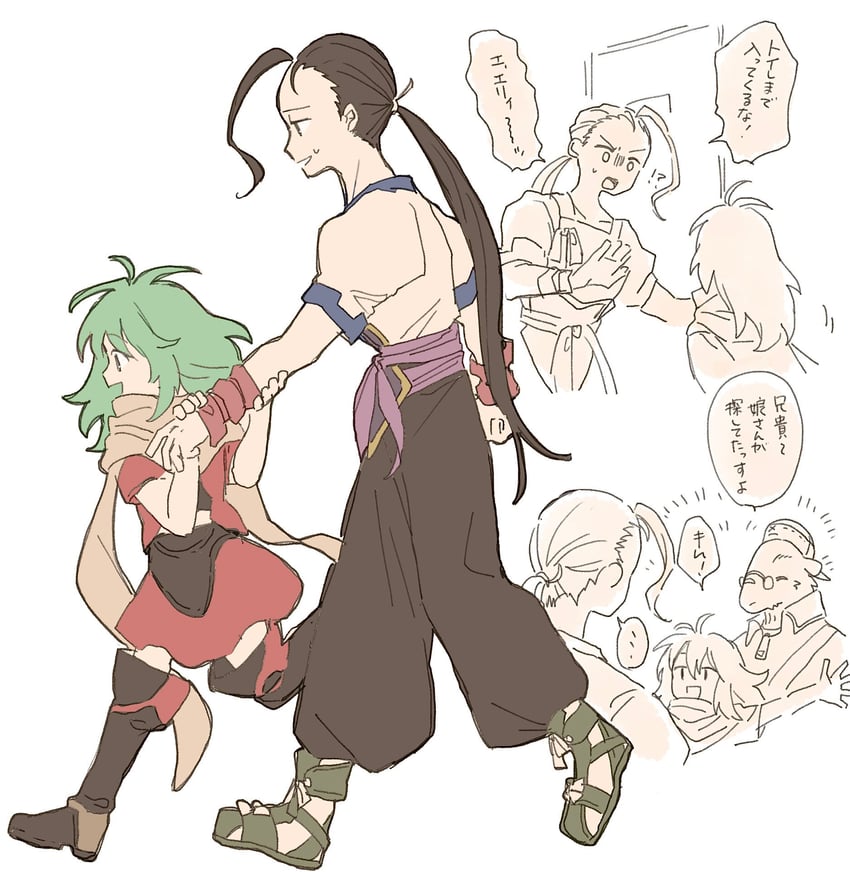 emerada, fei fong wong, and hammer (xenogears) drawn by macha_(macha3635toa)