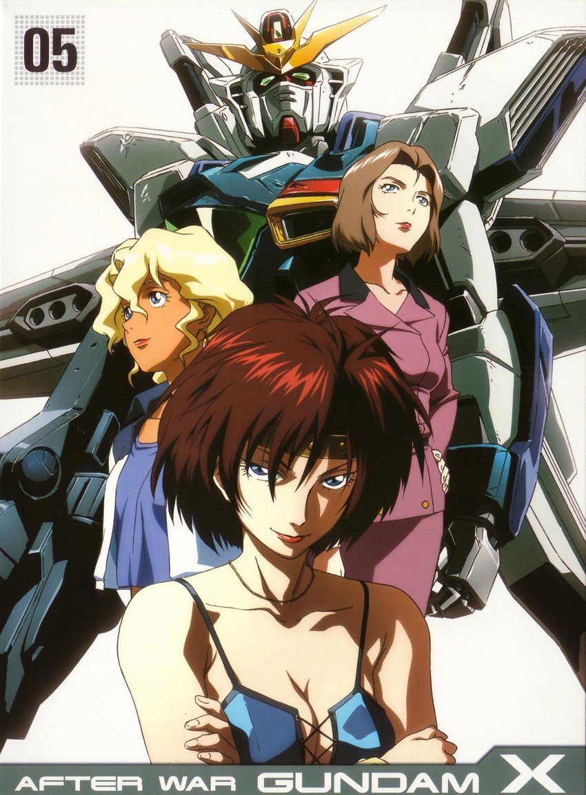gundam x divider, ennil el, toniya malme, and sala tyrrell (gundam and 1 more) drawn by murase_shuukou