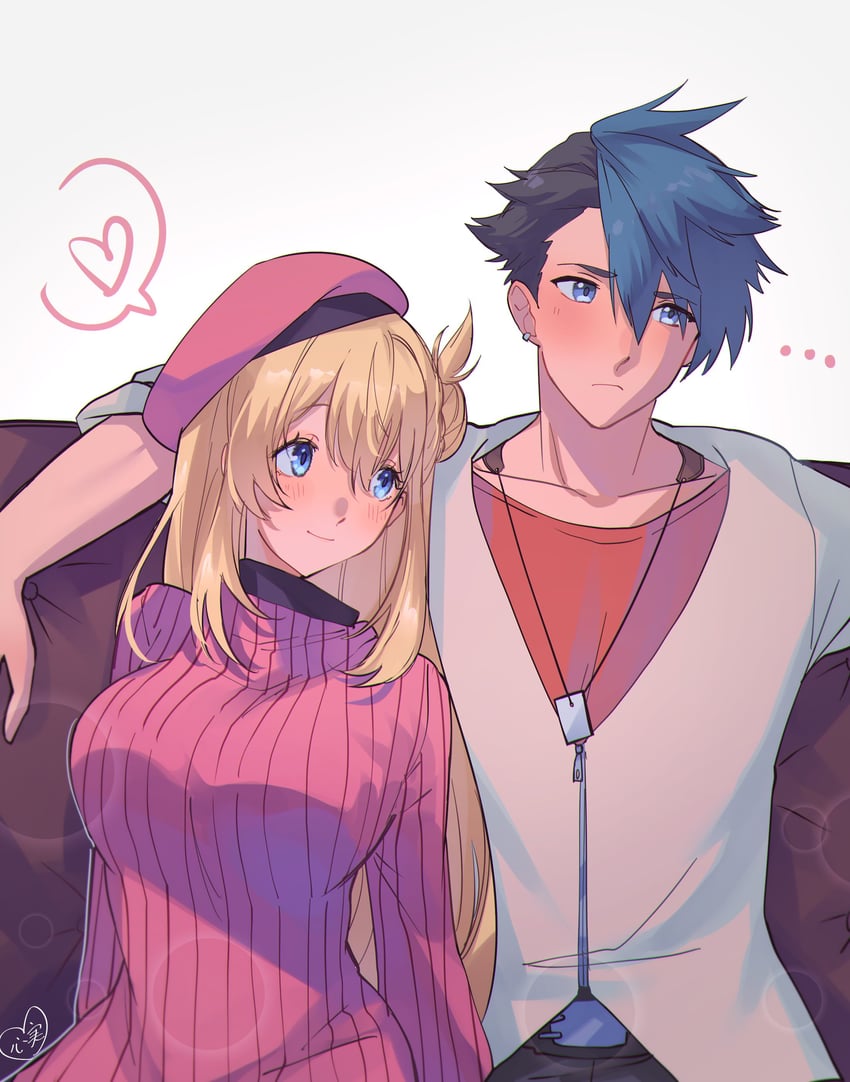 agnes claudel and van arkride (eiyuu densetsu and 2 more) drawn by kokomi_(aniesuakkaman)