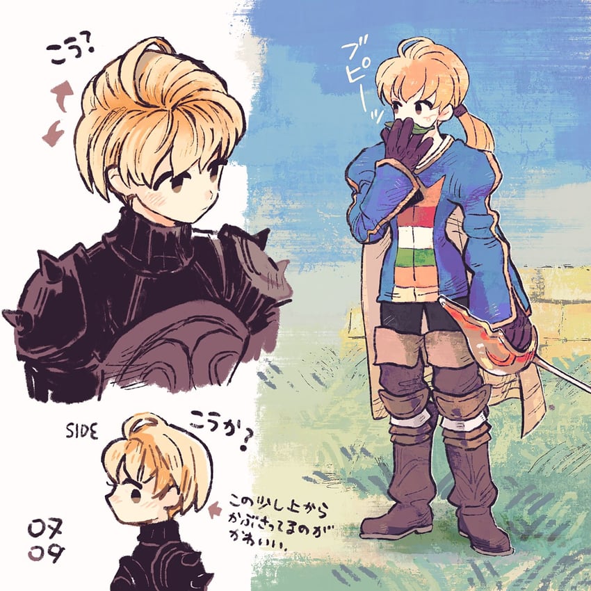 ramza beoulve (final fantasy and 1 more) drawn by nobu_(25mark)