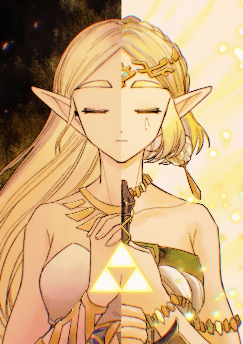 princess zelda (the legend of zelda and 2 more) drawn by mouyi