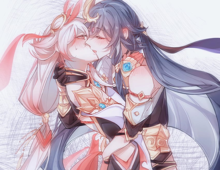 fu hua and herrscher of sentience (honkai and 1 more) drawn by newmanlincoln2