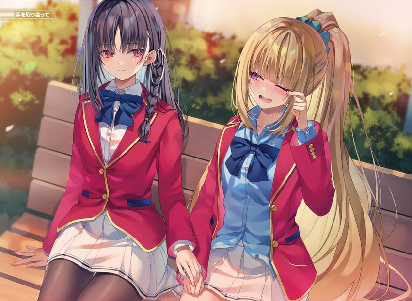 horikita suzune and karuizawa kei (youkoso jitsuryoku shijou shugi no kyoushitsu e) drawn by tomose_shunsaku