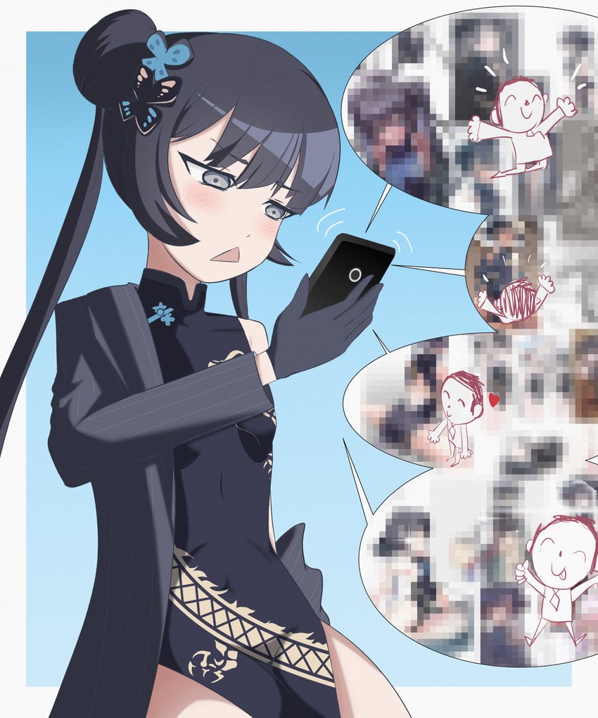 sensei, doodle sensei, and kisaki (blue archive) drawn by chunchunshirou