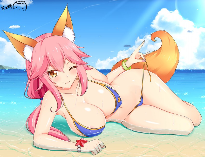 tamamo and tamamo no mae (fate and 1 more) drawn by ppshex
