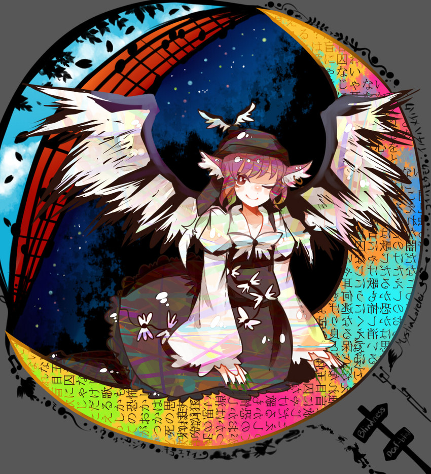 rumia, mystia lorelei, and wriggle nightbug (touhou) drawn by itomugi-kun