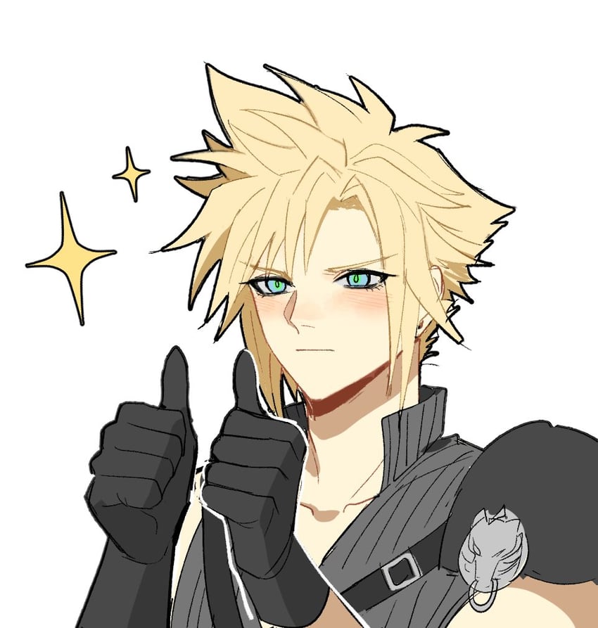 cloud strife (final fantasy and 2 more) drawn by duoj_ji