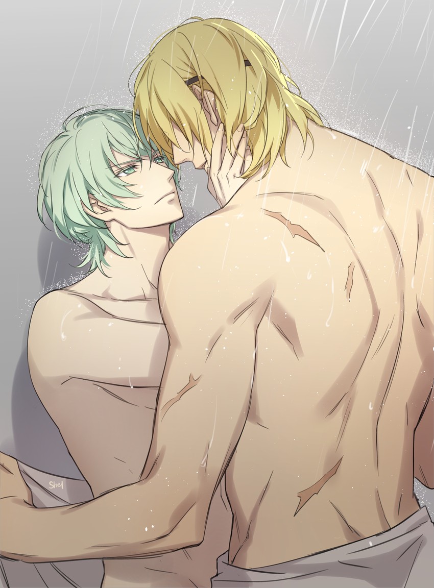 dimitri alexandre blaiddyd and male byleth (fire emblem and 1 more) drawn by zehel_az