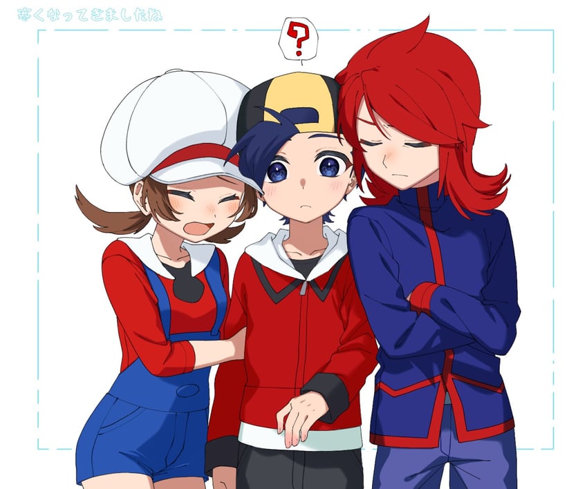 ethan, lyra, and silver (pokemon and 1 more) drawn by nisanrei121