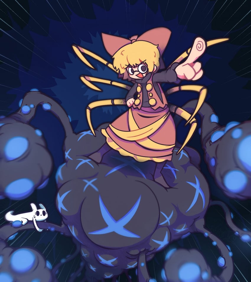 kurodani yamame, survivor, and daddy long legs (touhou and 1 more) drawn by slascoplerd