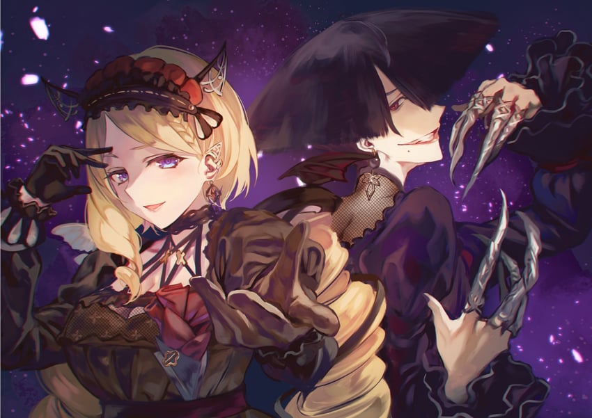 aki rosenthal and a.k.i. (hololive and 2 more) drawn by otsudou