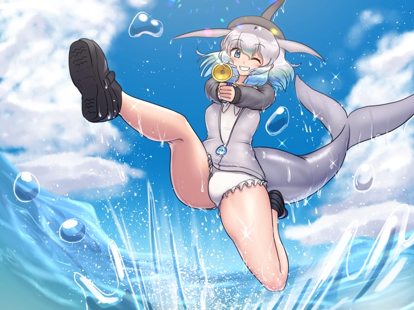 common bottlenose dolphin (kemono friends and 1 more) drawn by mo23