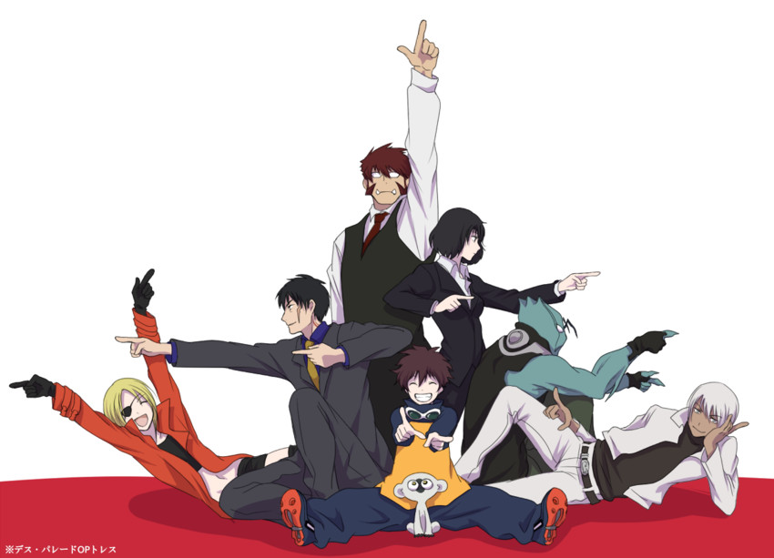 klaus von reinhertz, leonardo watch, zap renfro, steven a. starphase, chain sumeragi, and 3 more (kekkai sensen and 1 more) drawn by hamiya