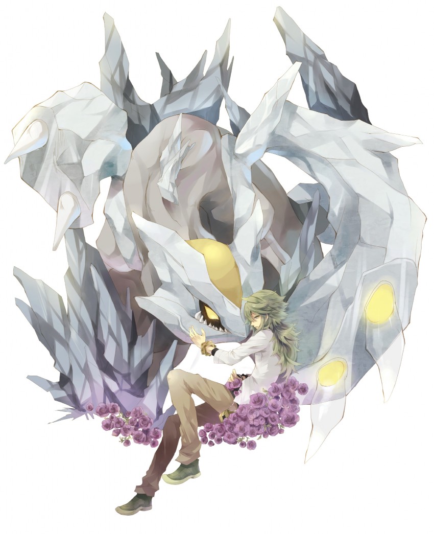 n and kyurem (pokemon and 1 more) drawn by janis_(hainegom)