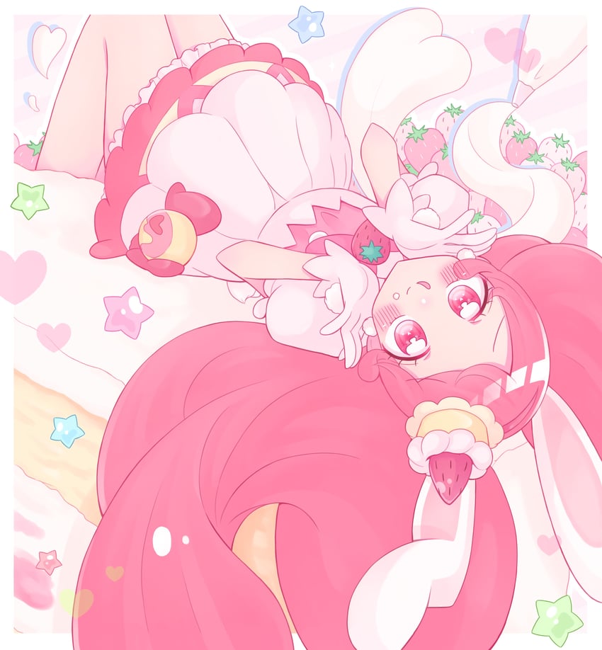 usami ichika and cure whip (precure and 1 more) drawn by rua_(pc22)