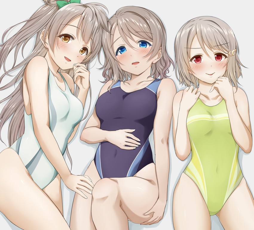 watanabe you, minami kotori, and nakasu kasumi (love live! and 4 more) drawn by suzume_miku