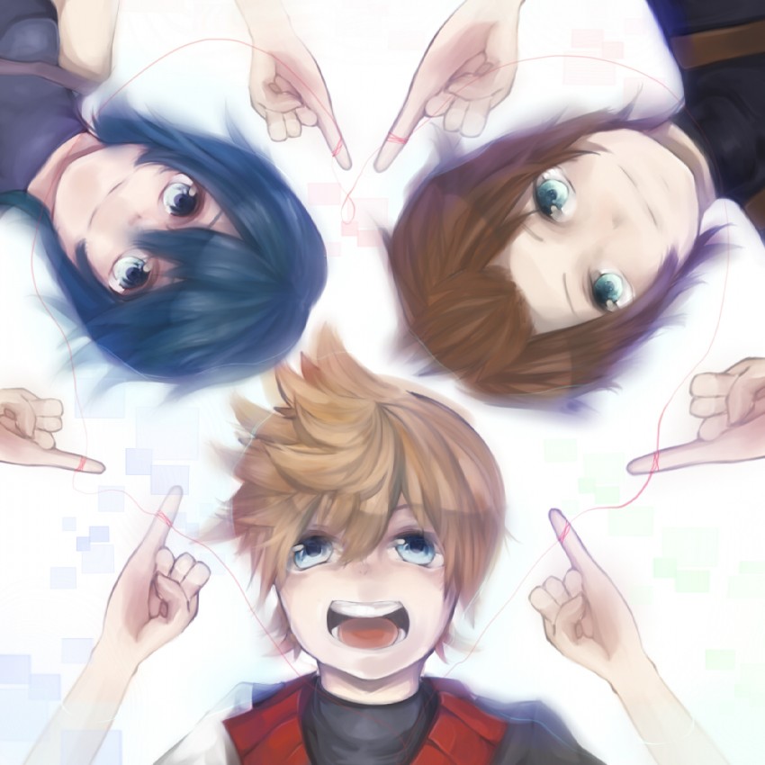 aqua, ventus, and terra (kingdom hearts and 1 more) drawn by teiruzukingudamu