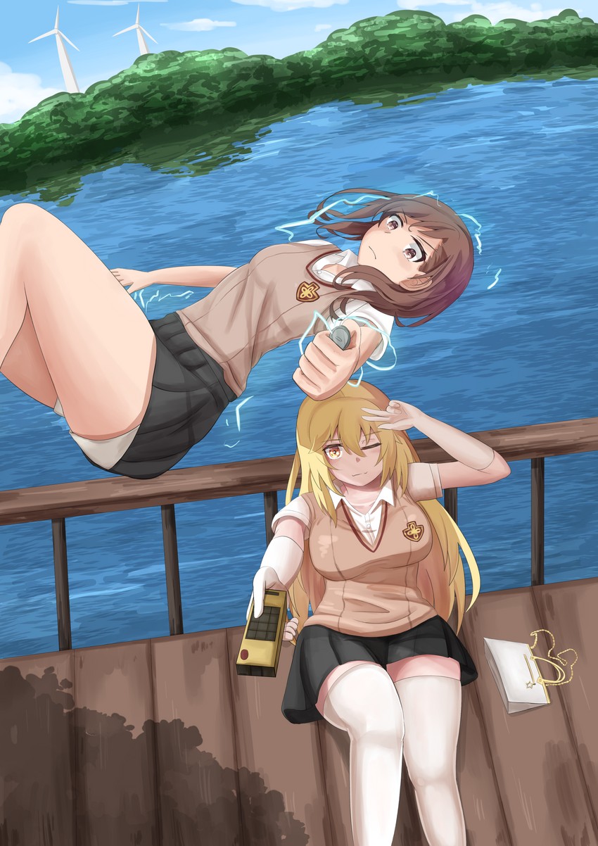 misaka mikoto and shokuhou misaki (toaru majutsu no index and 1 more) drawn by zelrari