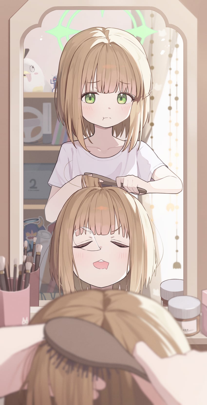 yuuka, momoi, and midori (blue archive) drawn by toki_kimagure