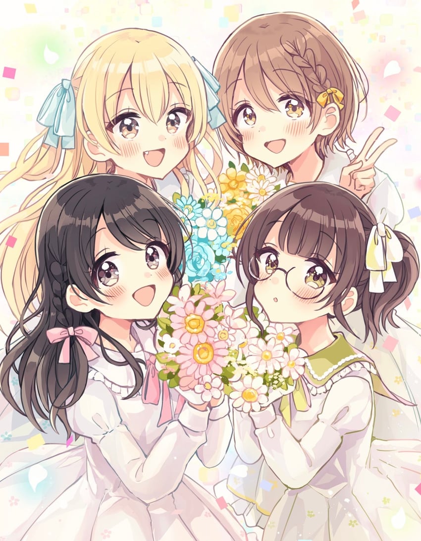 miyasato haruka, okamoto natsuhi, yokomine ibuki, and higuchi kaede (swing!!) drawn by sakura_oriko