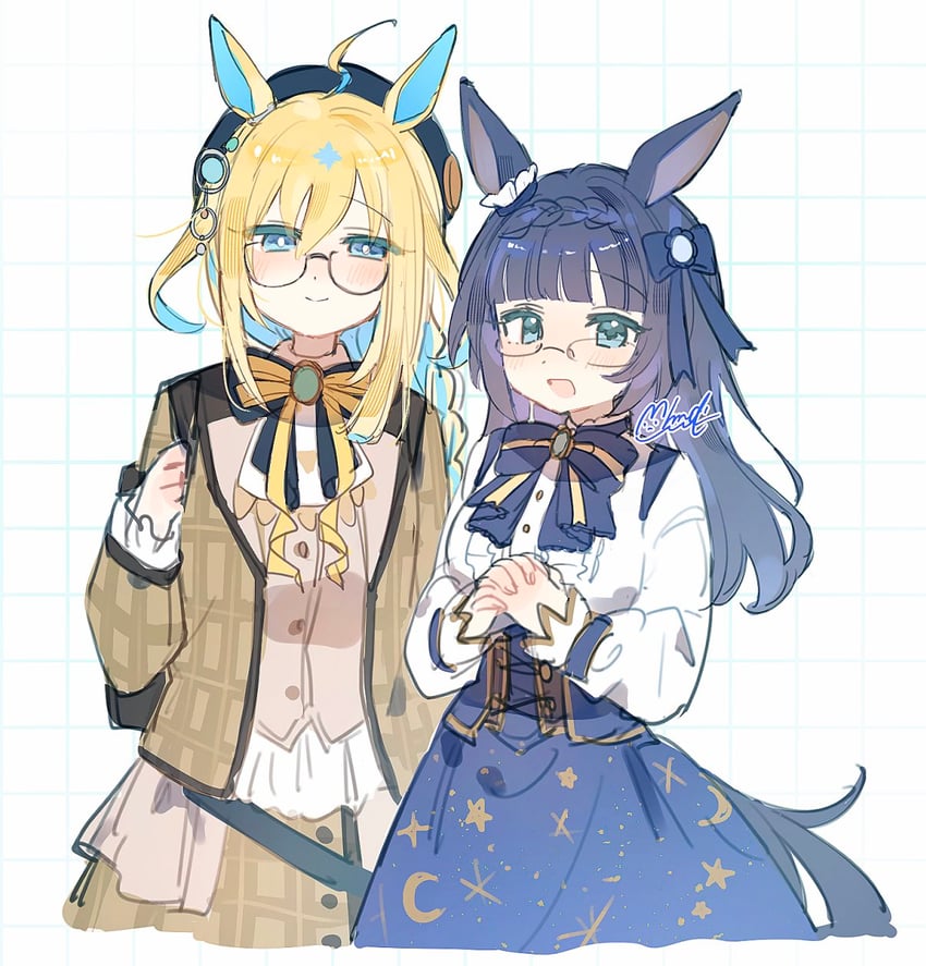 neo universe and zenno rob roy (umamusume) drawn by mihanada_mui