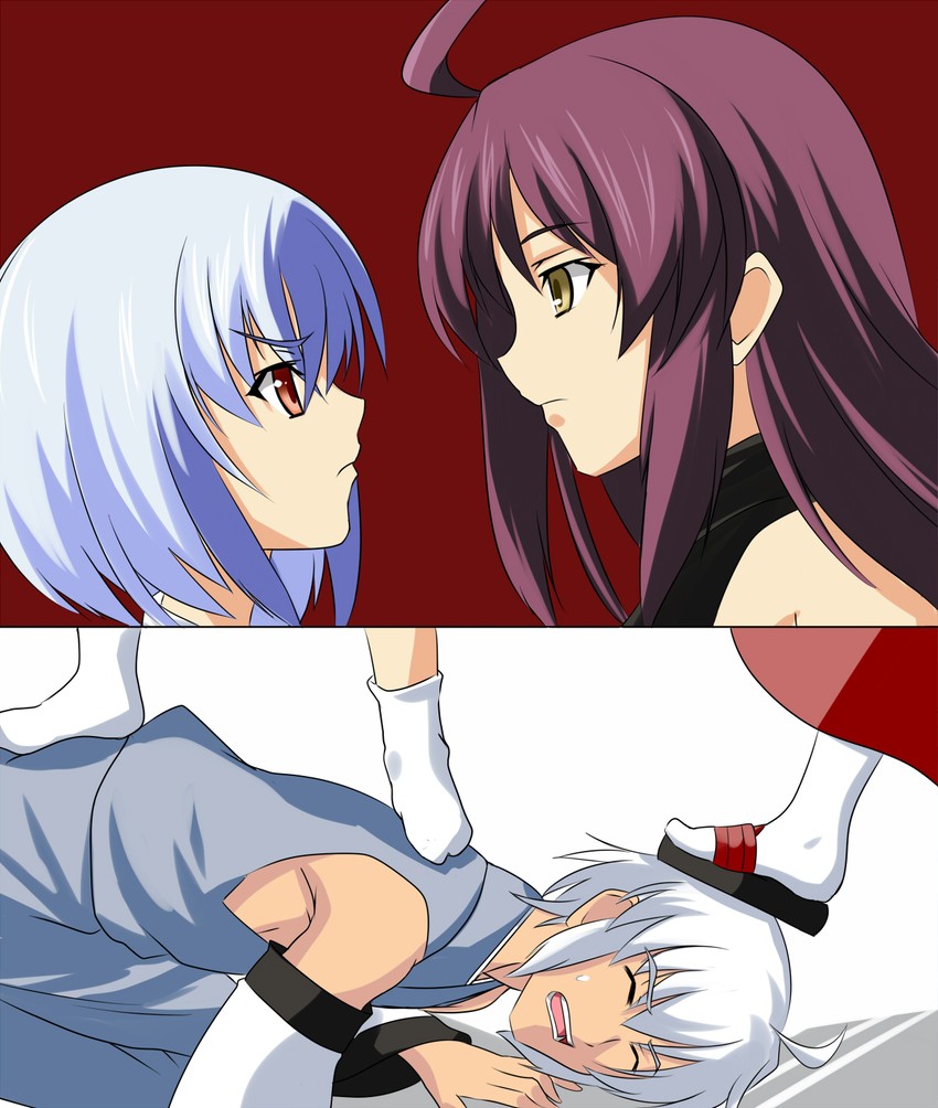 kamishirasawa keine, morichika rinnosuke, and sendai hakurei no miko (original and 2 more) drawn by be_(o-hoho)