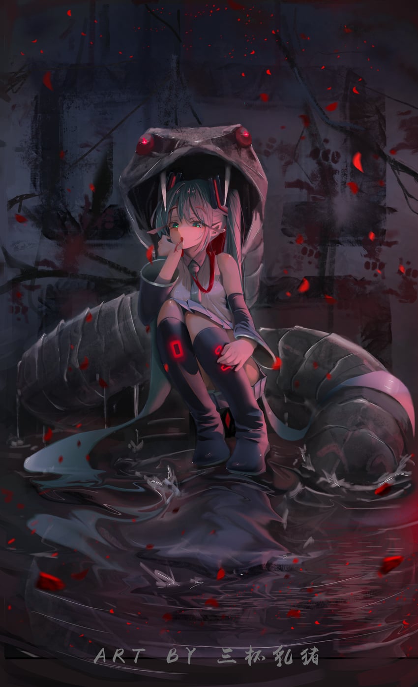 hatsune miku (vocaloid) drawn by koi_hh