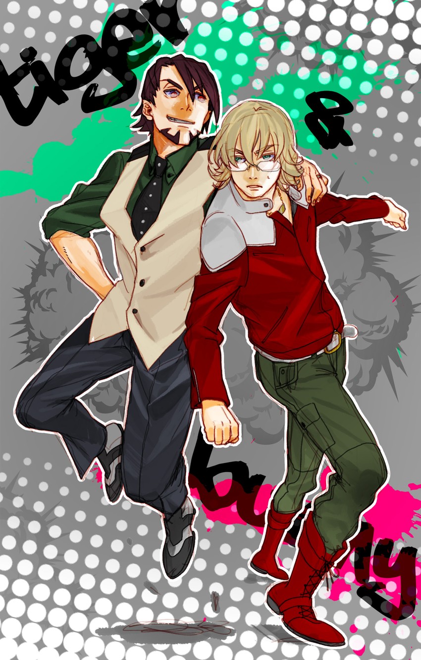 barnaby brooks jr. and kaburagi t. kotetsu (tiger & bunny) drawn by minotime