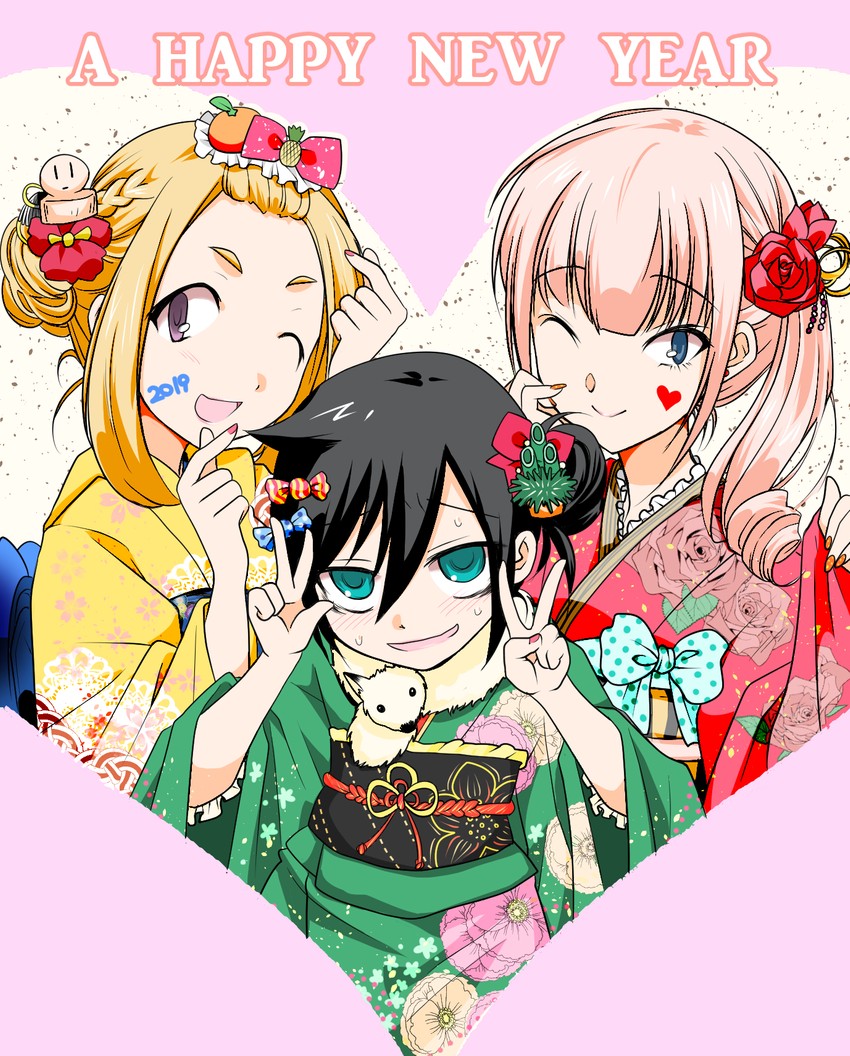 kuroki tomoko, katou asuka, and okada akane (watashi ga motenai no wa dou kangaetemo omaera ga warui!) drawn by hikaru_(ofuton_at5)
