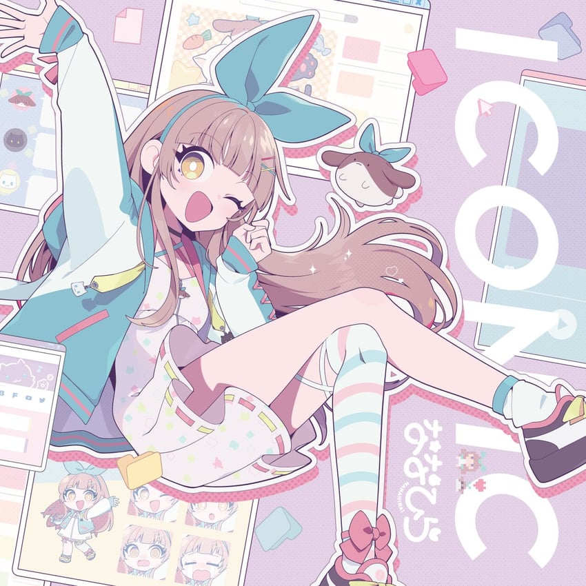 nanahira (indie virtual youtuber and 1 more) drawn by mzh
