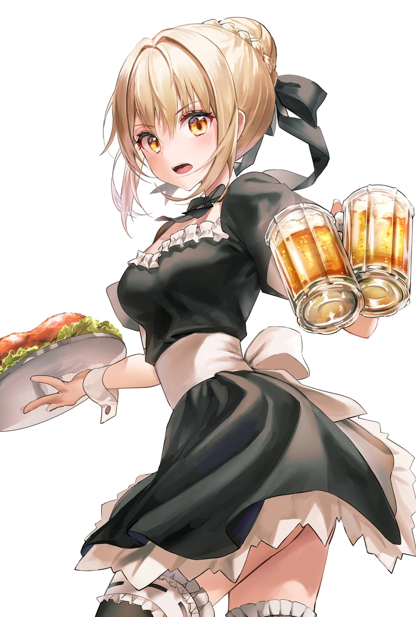 artoria pendragon and saber alter (fate and 2 more) drawn by nagul