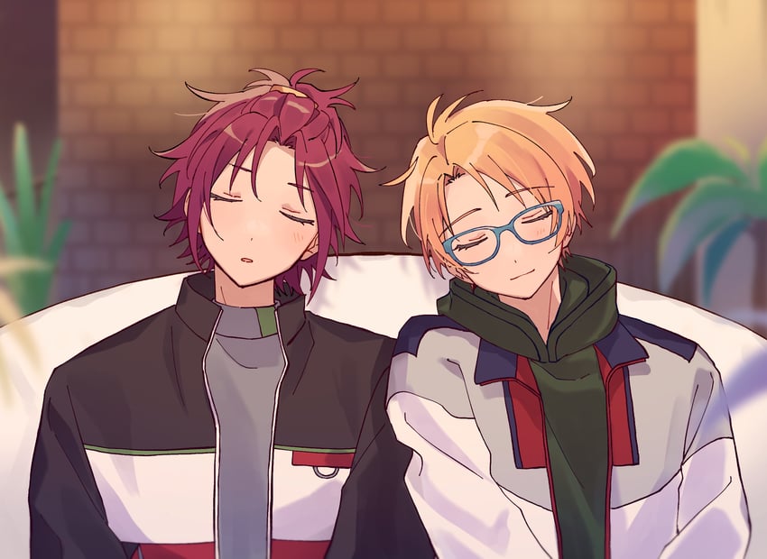 isara mao and yuuki makoto (ensemble stars!) drawn by zu_tonatuyasumi