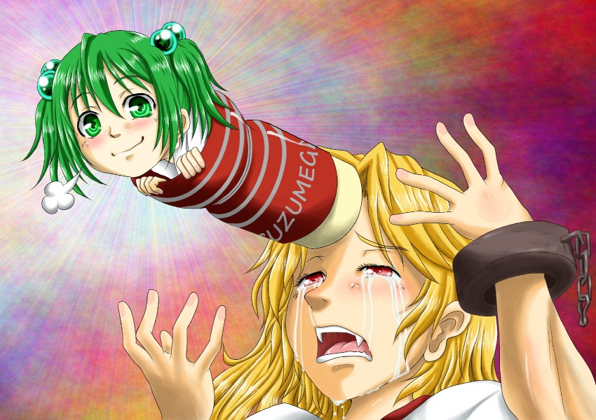 hoshiguma yuugi and kisume (touhou and 1 more) drawn by shiba_meiji
