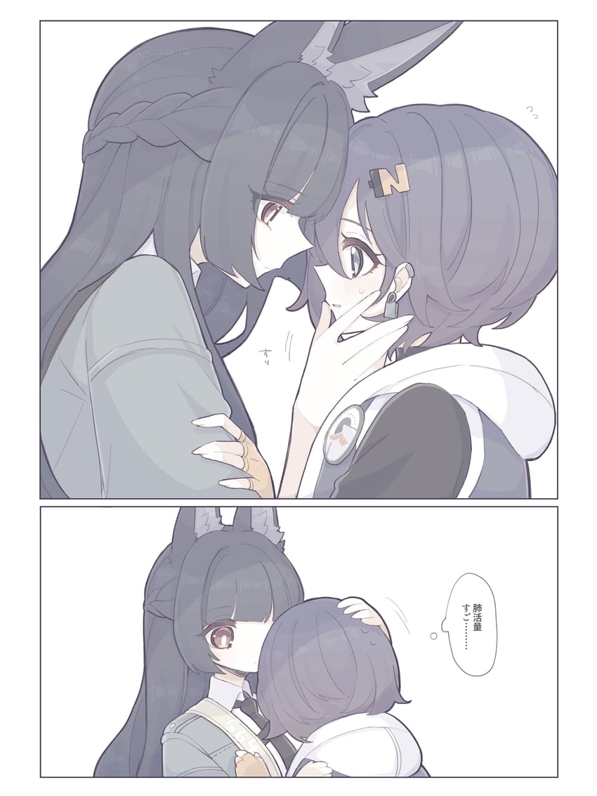 hoshimi miyabi and belle (zenless zone zero) drawn by zzzii0