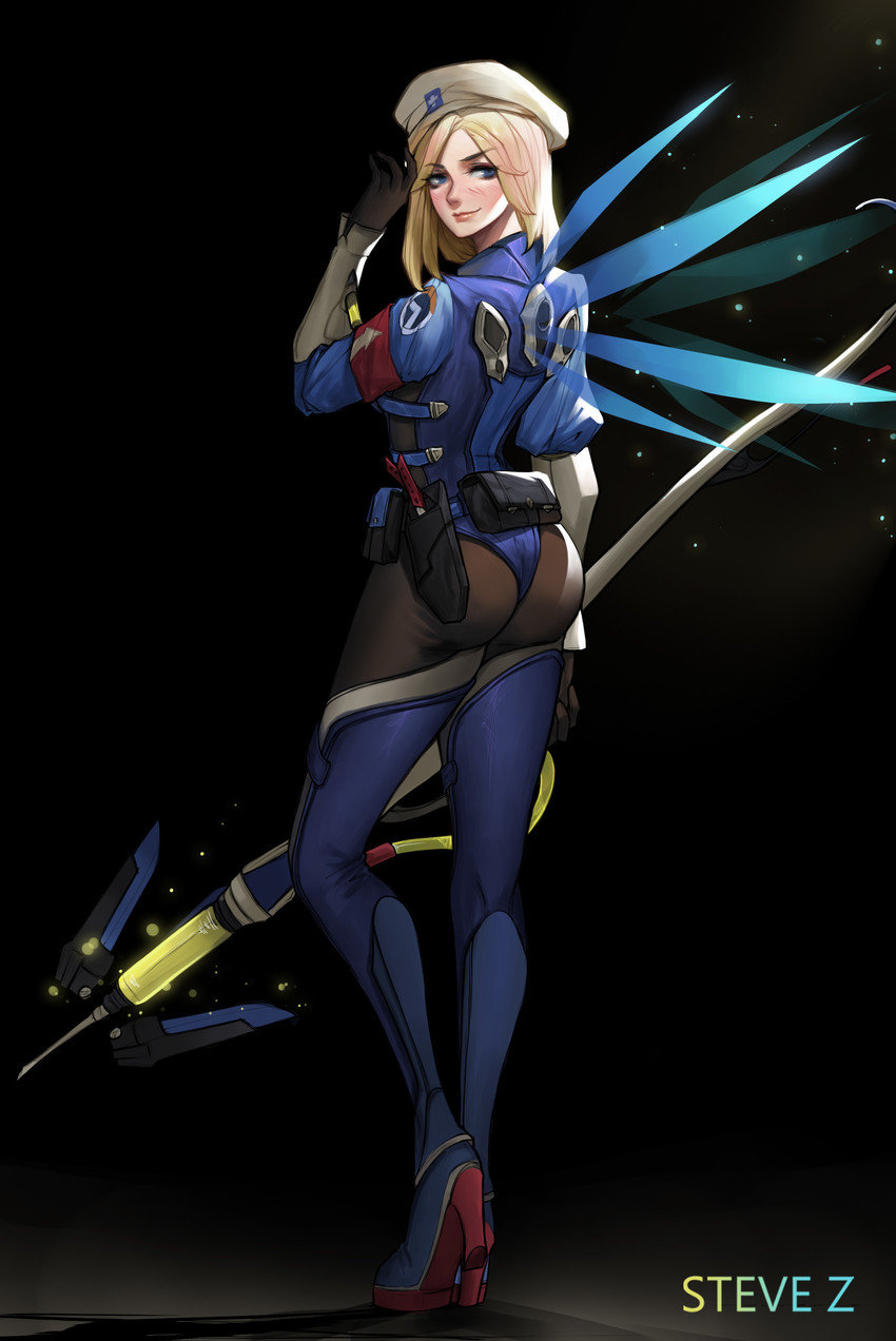 mercy and combat medic ziegler (overwatch and 1 more) drawn by steve_zheng
