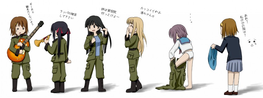 akiyama mio, nagato yuki, nakano azusa, hirasawa yui, tainaka ritsu, and 6 more (k-on! and 2 more) drawn by yasutake