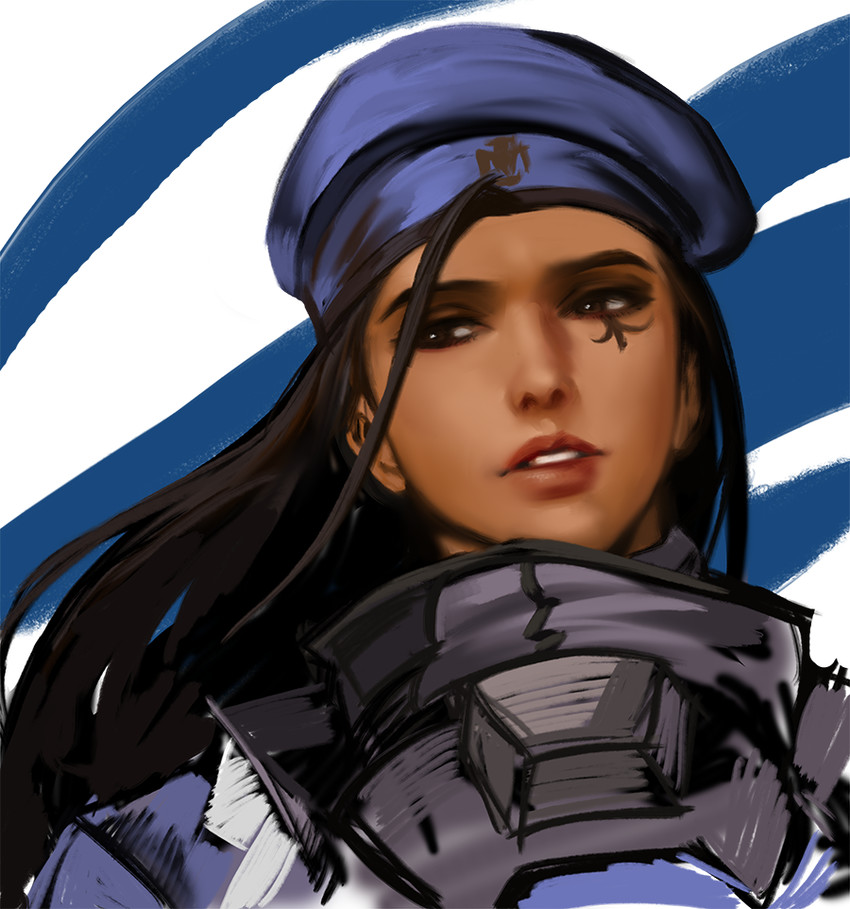 ana and captain amari (overwatch and 1 more) drawn by dopey_(dopq)