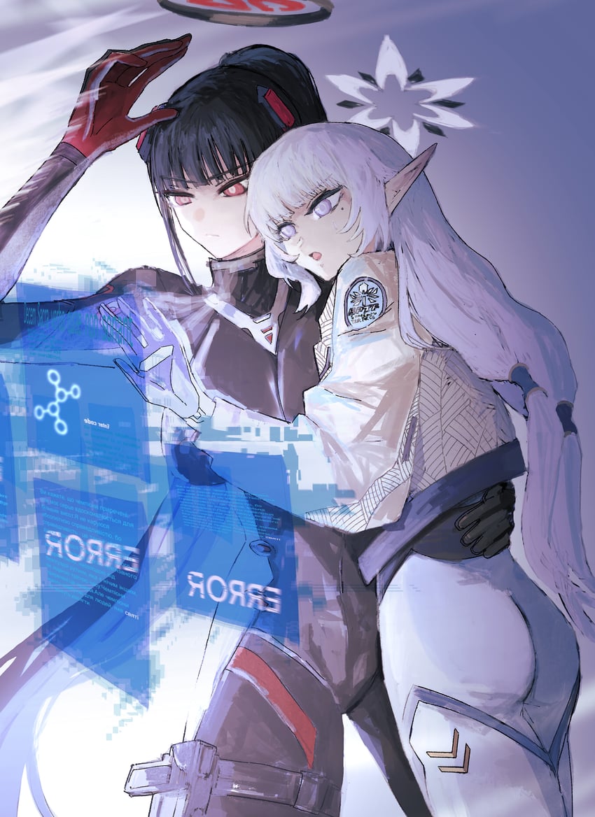 rio and himari (blue archive) drawn by she_(morianosu)