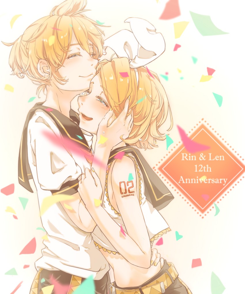 kagamine rin and kagamine len (vocaloid) drawn by ichiya_append