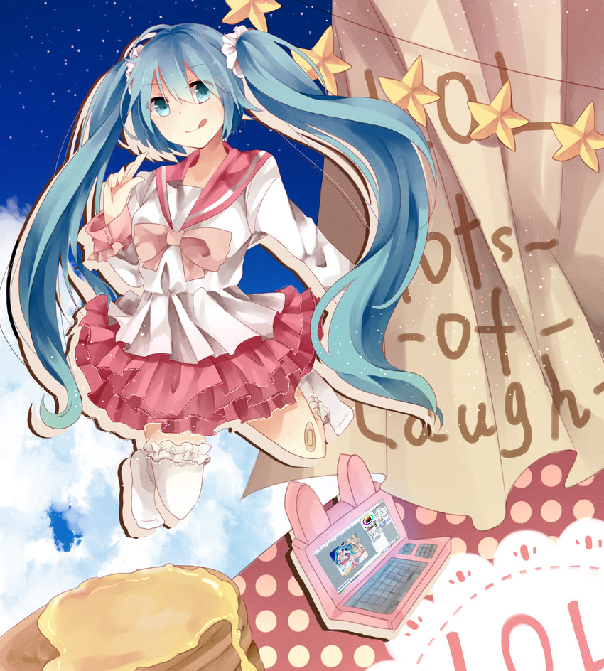 hatsune miku (vocaloid and 1 more) drawn by hetayusa