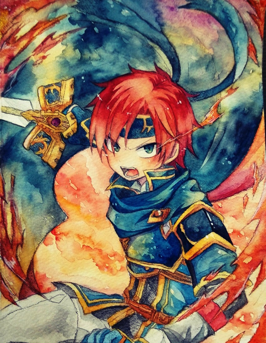 roy (fire emblem and 1 more) drawn by yataba
