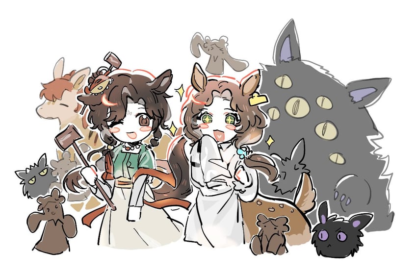 jessica, jiu niangzi, and carbuncle (reverse:1999) drawn by baeknya