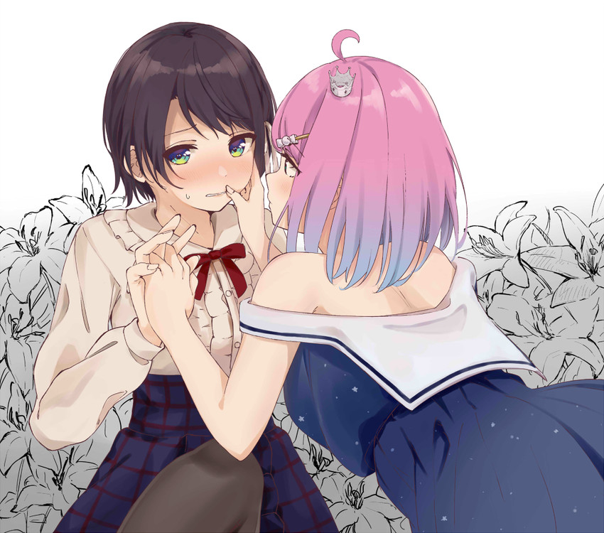 oozora subaru and himemori luna (hololive) drawn by hinano_hiyoko