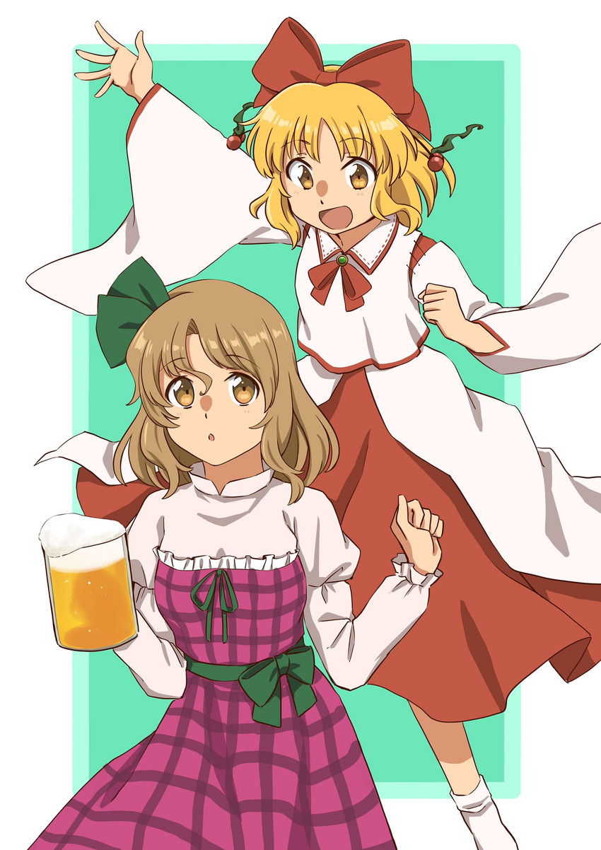 satsuki rin and beerko (touhou and 1 more) drawn by haramin3